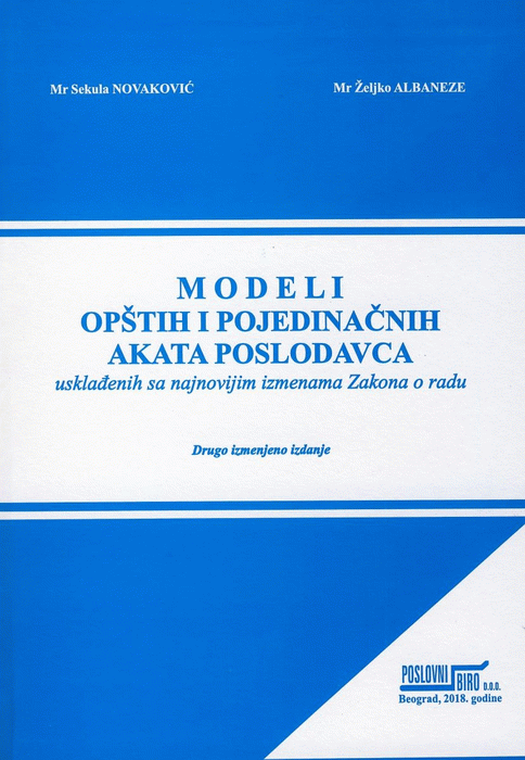 MODELI OPŠTIH I POJEDNAČNIH AKATA POSL.PO ZAKONU